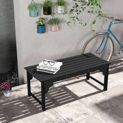 Banco de Jardín de Madera con Asiento Curvo y Listones