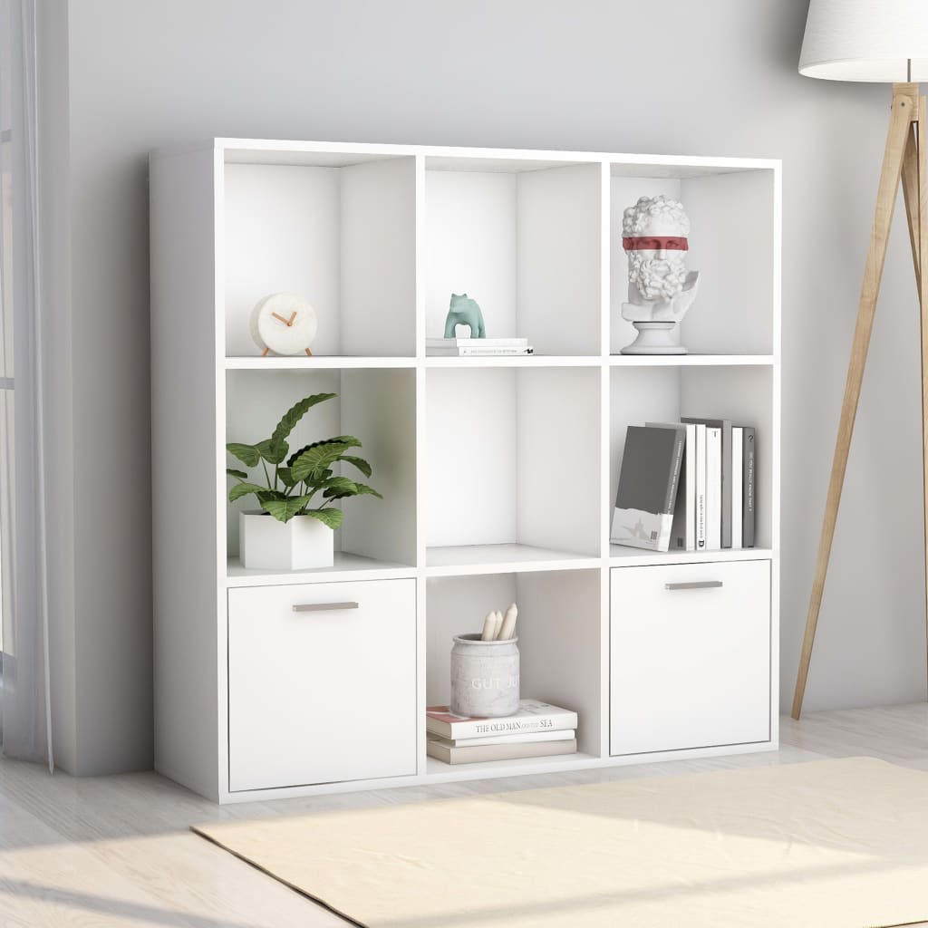 Estantería de Nueve Compartimentos con Dos Puertas para el Hogar