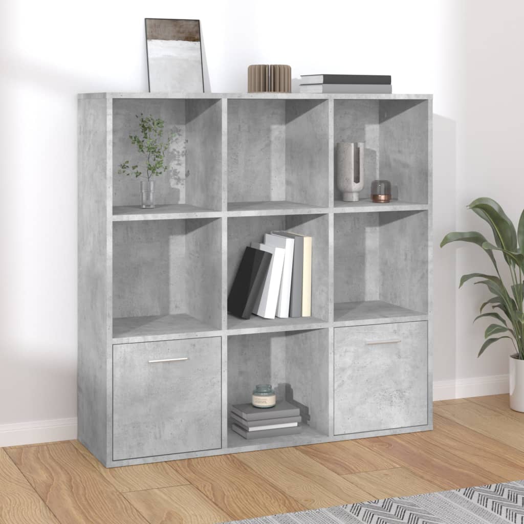 Estantería de Nueve Compartimentos con Dos Puertas para el Hogar