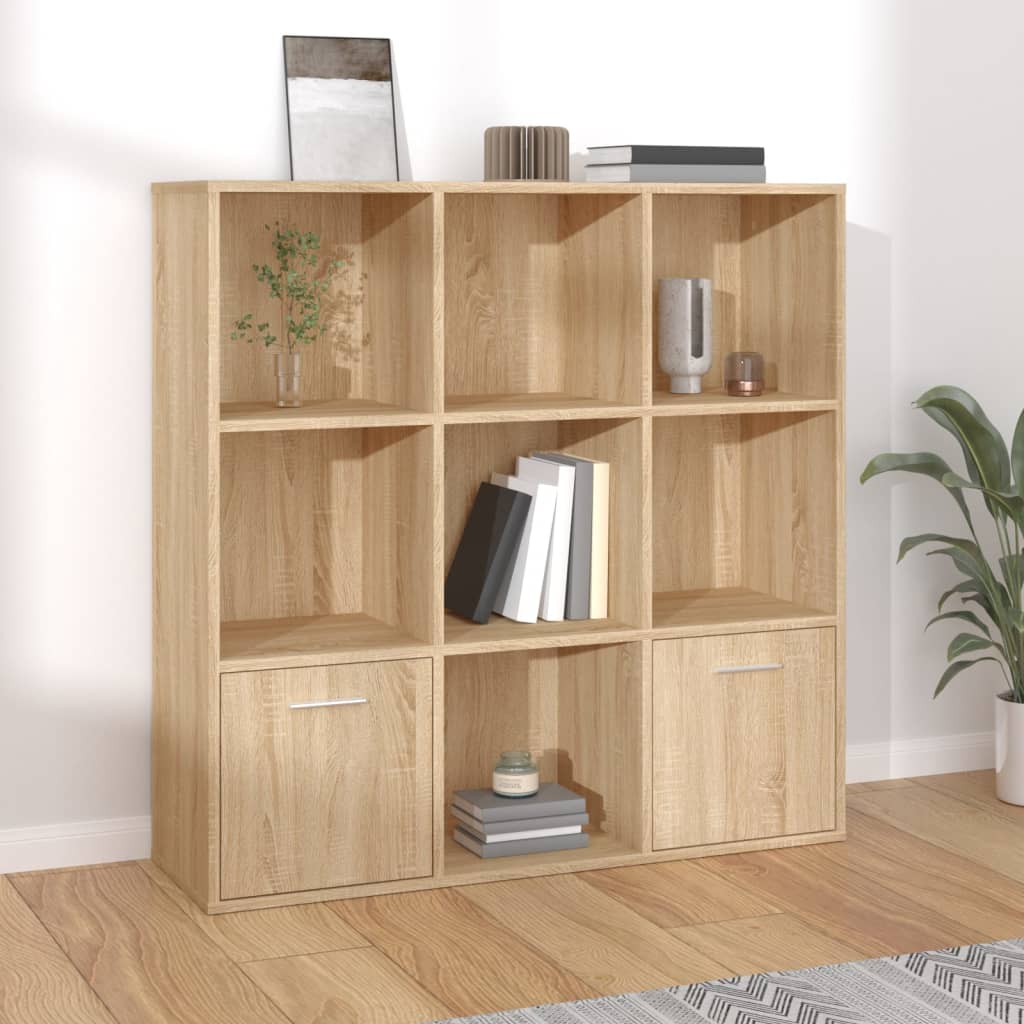 Estantería de Nueve Compartimentos con Dos Puertas para el Hogar