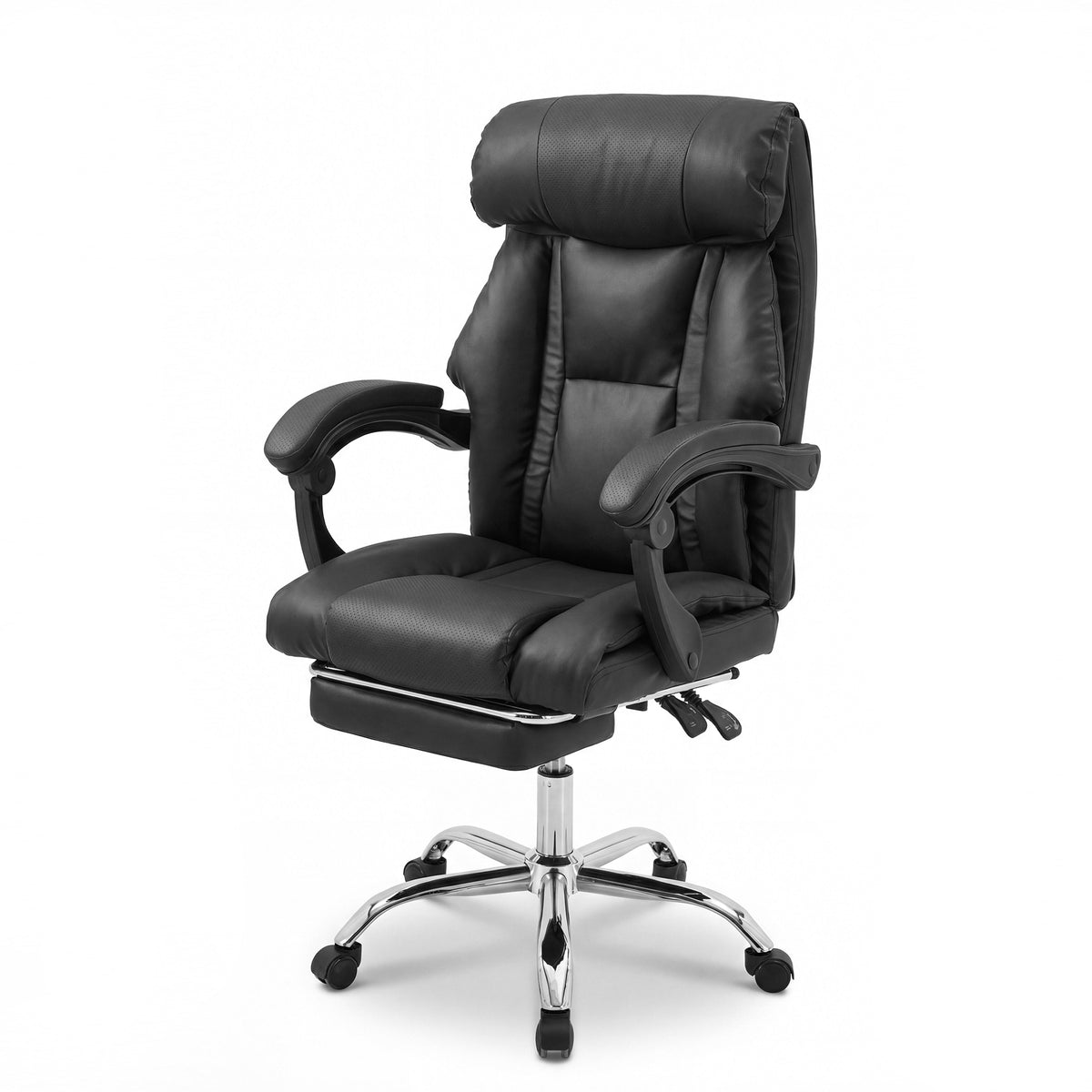 Silla Ejecutiva de Oficina Regulable con Reposapiés y Respaldo Reclinable